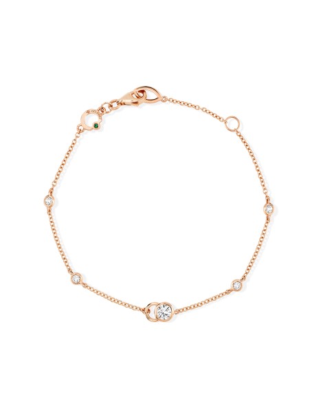 Bracelet chaîne CO en or rose 0,2carats - Courbet