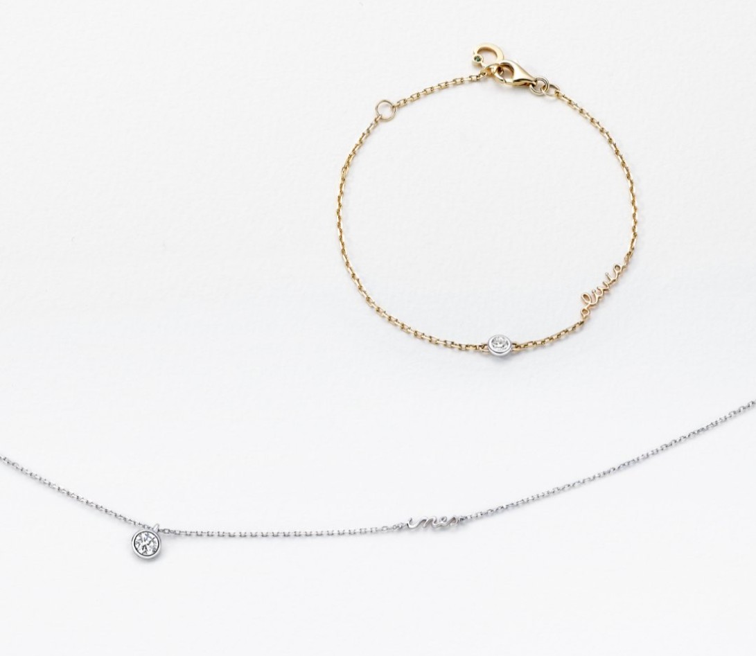 Collier ORIGINE personnalisé en or blanc 18K et diamants de synthèse - Courbet - Vue 9