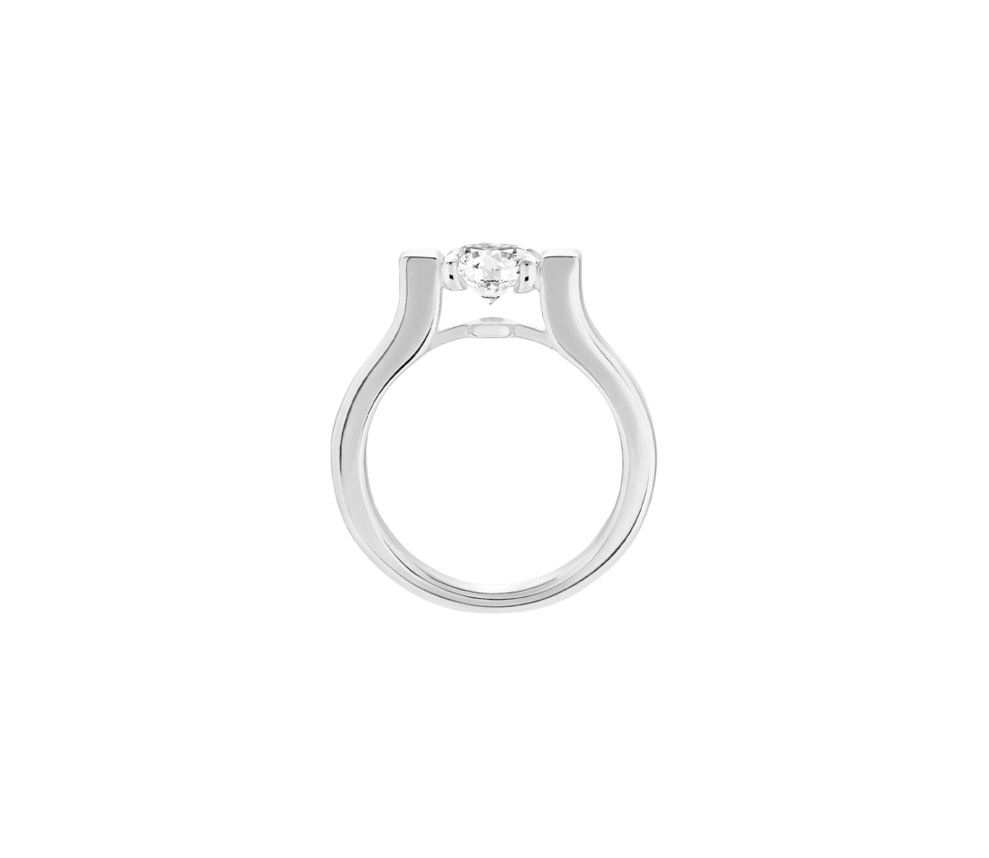 Bague Icone - Or Blanc 18K, diamant 1,5 ct - vue 2