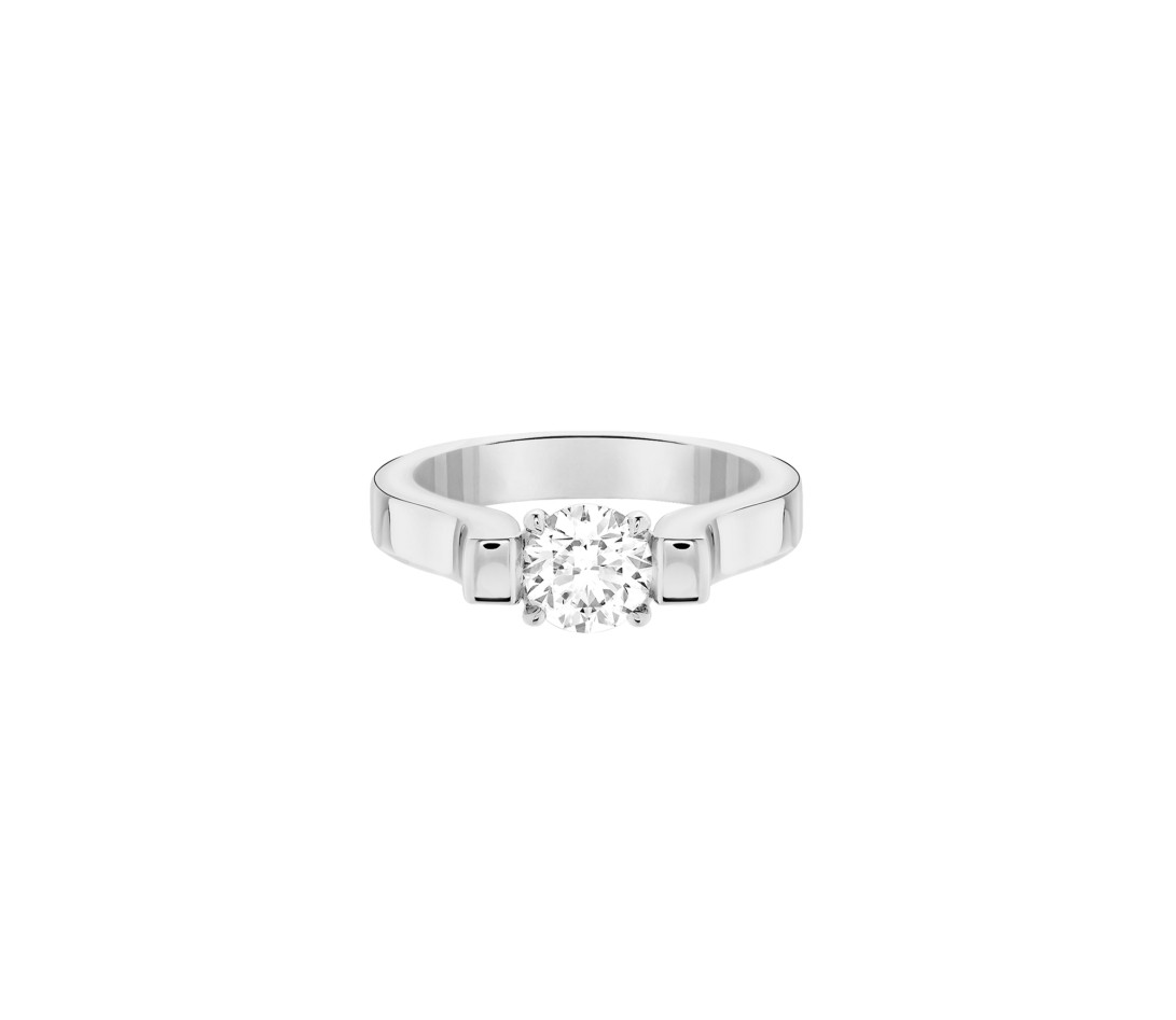 Bague Icone - Or blanc 18K (9,50 g), diamant 1,2 cts - vue 1