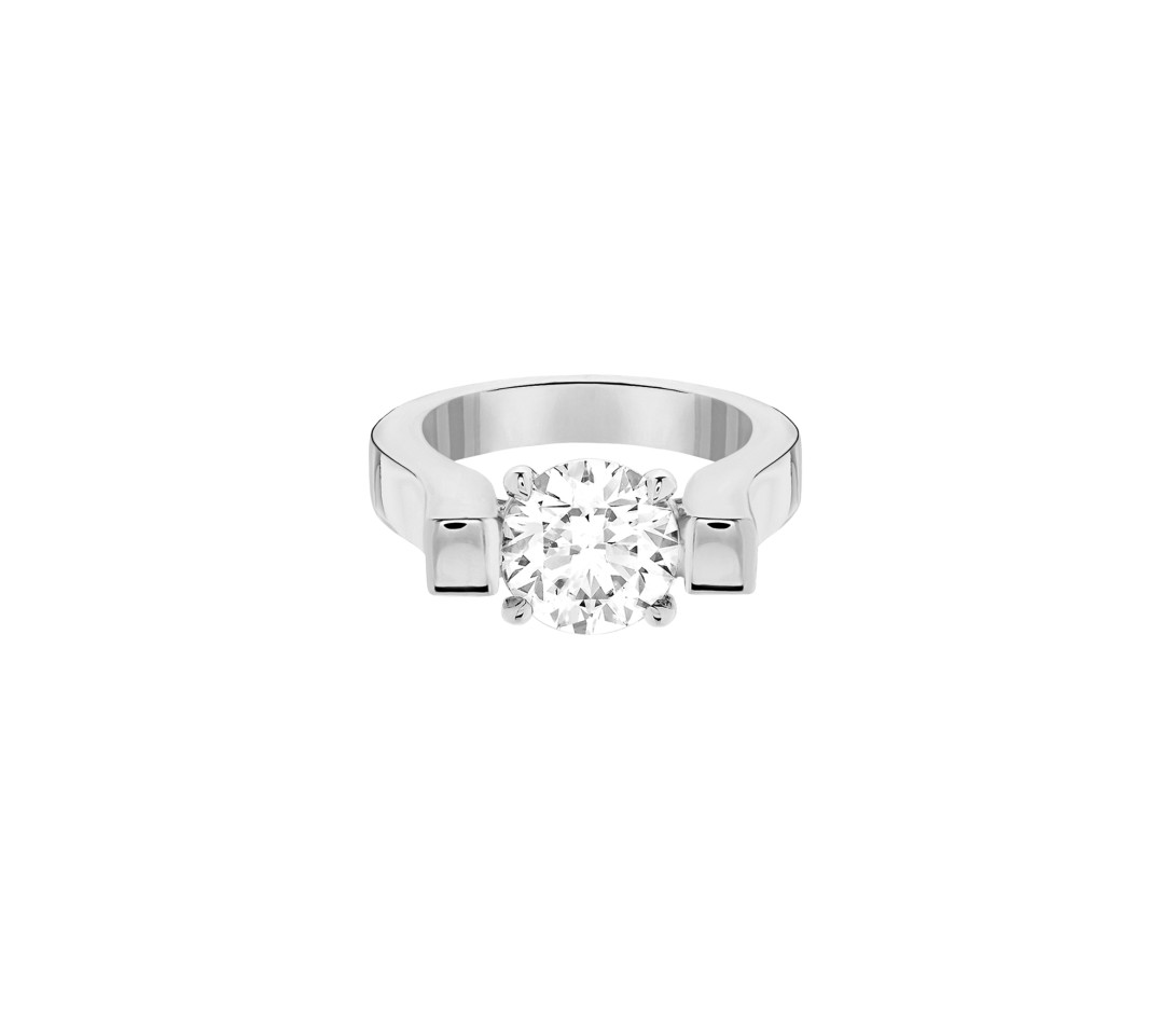Bague Icone - Or blanc 18K (12,50 g), diamant 2,5 cts - vue 1